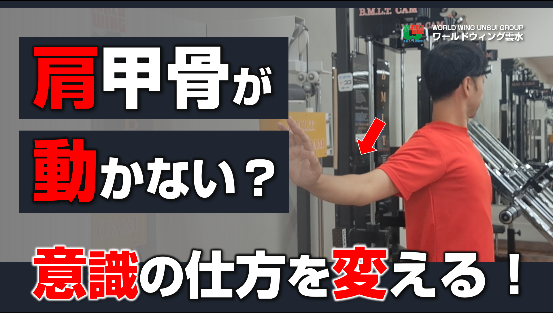 肩甲骨の動かし方｜意識をヒジまでにするトレーニング方法