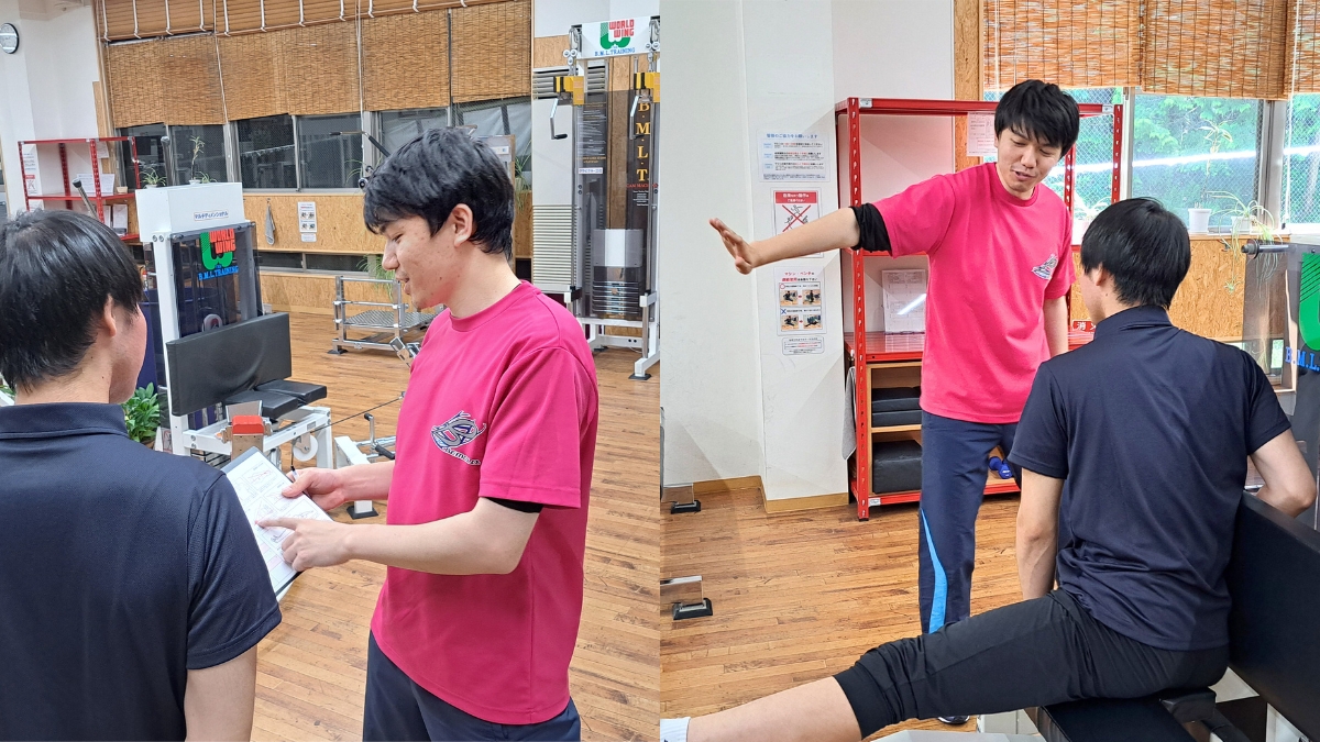 トレーナーが指導している様子