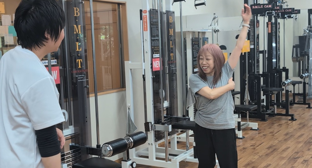 変化を確認する様子