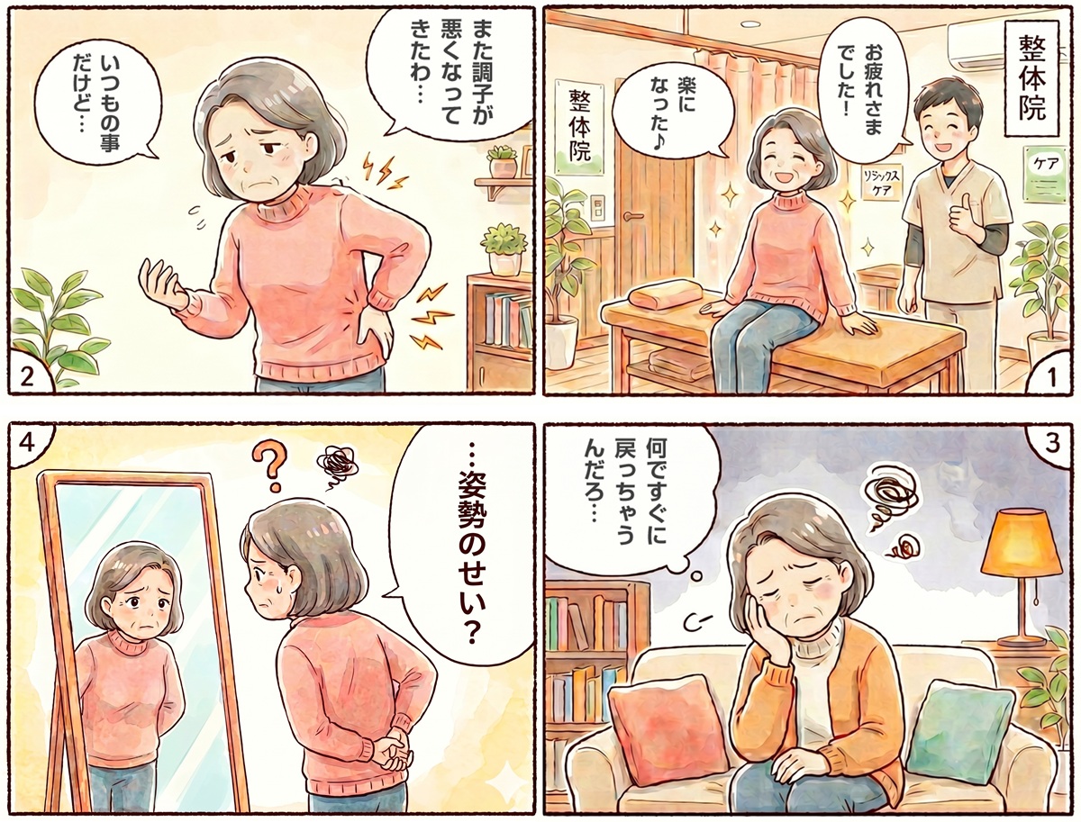 ケアしても戻ってしまう（マンガ）