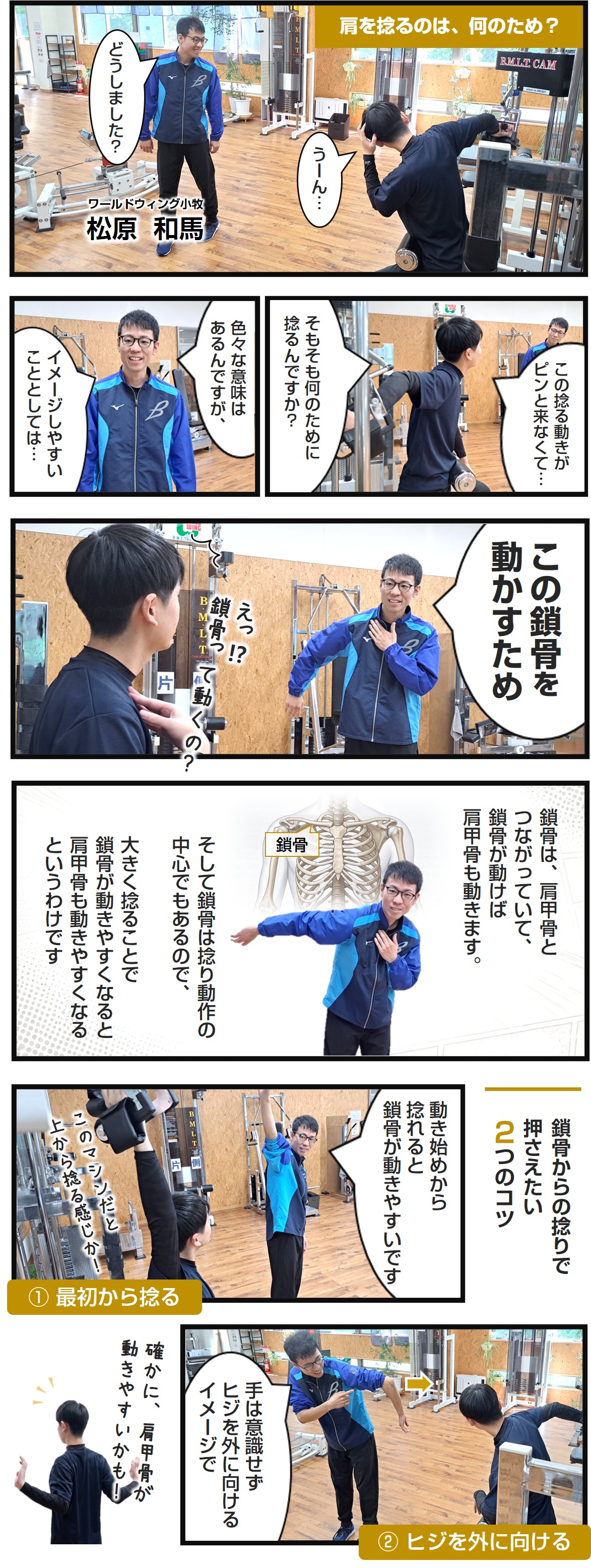 肩を捻るのは、何のため?