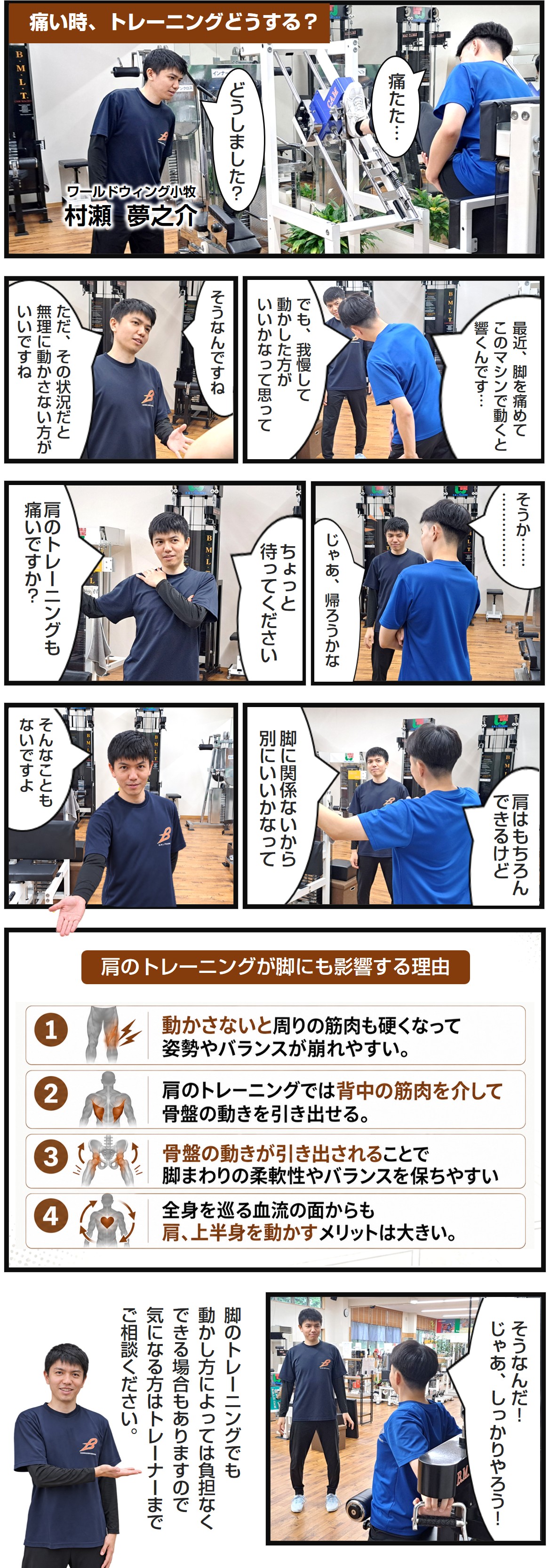 痛い時、トレーニングどうする?